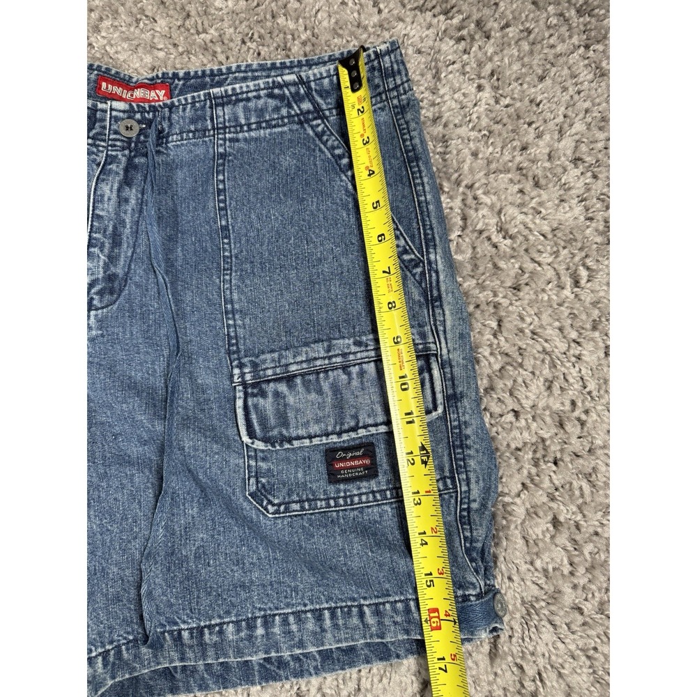 Vintage‎ Y2K Union Bay Contrast Stitch Denim Drawstring Cargo Shorts Womens 13 - Picture 11 of 16